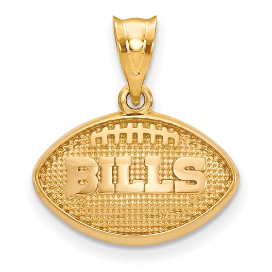 Sterling Silver Buffalo Bills Football with Logo Pendant Sterling Silver Buffalo Bills Football with Logo Pendant